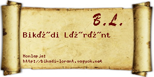 Bikádi Lóránt névjegykártya